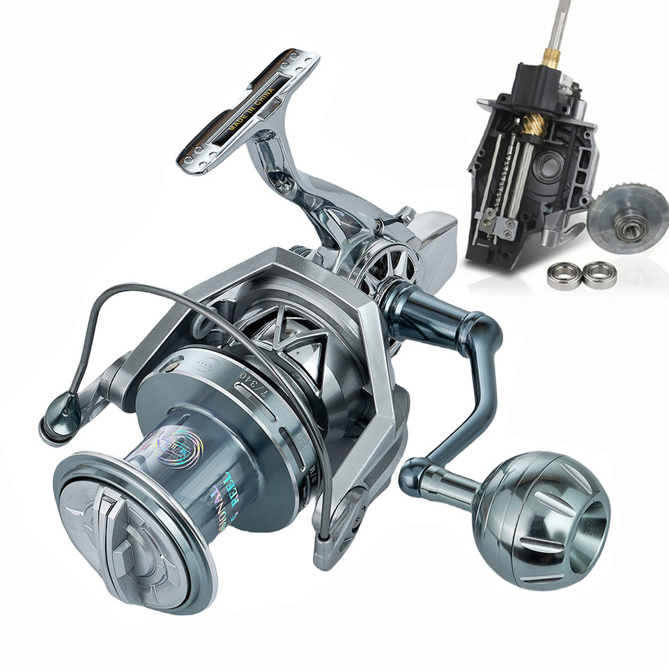 MBLN Brand,35kg/77lb Max Drag,90% Full Metal,Large Sea Spinning Fishing Reel,Durable Saltwater Surfc