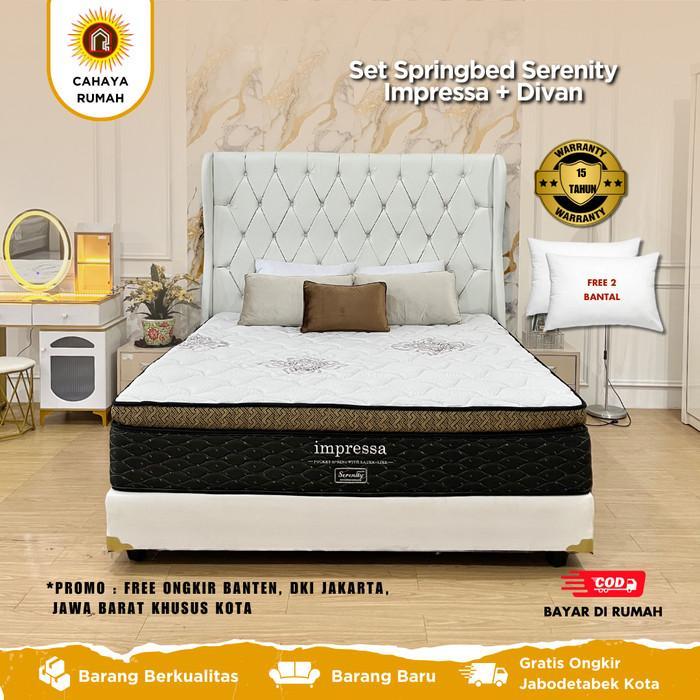 Cahaya Rumah - Springbed Serenity Impressa by Elite  - Orthopedic Spring Bed - Set Dipan - Tempat Ti