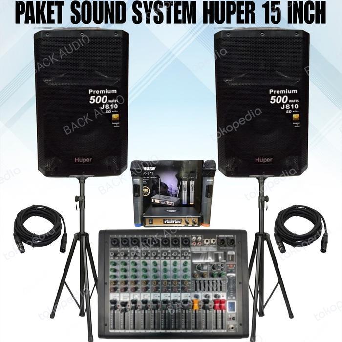 PAKET KARAOKE RUMAHAN 2 SPEAKER HUPER 15 INCH PAKET KARAOKE KOMPLIT