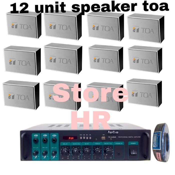 paket speaker toa zs 062 (12 unit ) ampli USB bluetooth box toa - 12 speaker