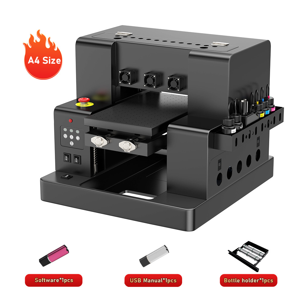 A3 UV Printer XP600 UV Flatbed Printing Machine A3 UV DTF Printer For Pen Bottle Wood UV Flatbed Pri