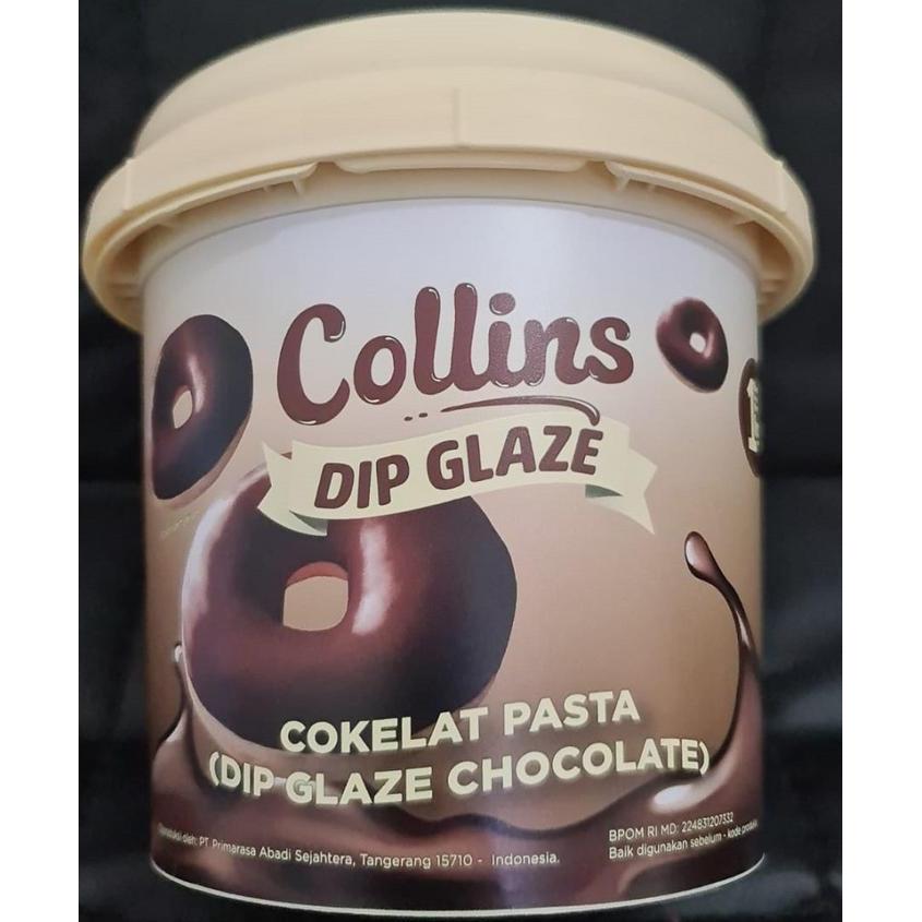 COLLINS DIP GLAZE / SELAI PASTA / TOPPING PENGHIAS KUE / DONAT - Taro / Talas - Coklat