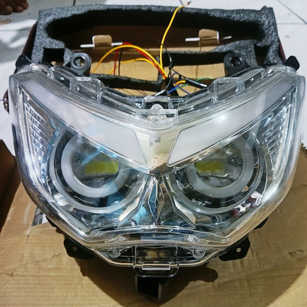 REFLEKTOR LAMPU DEPAN BILED PROJIE NMAX OLD MODEL BURHAN