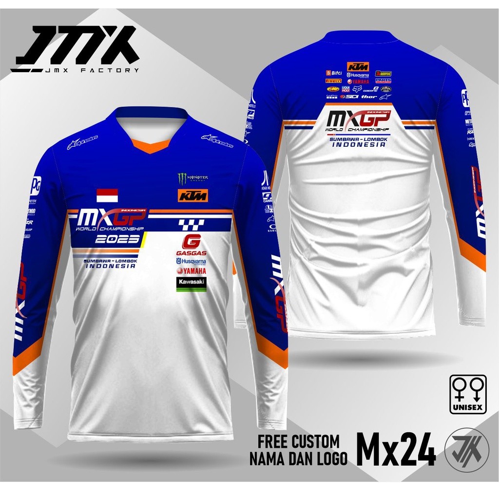 kaos jersey mxgp 2023 jersey motocross trail trabas enduro grasstrack kaos mxgp lengan panjang jmx r