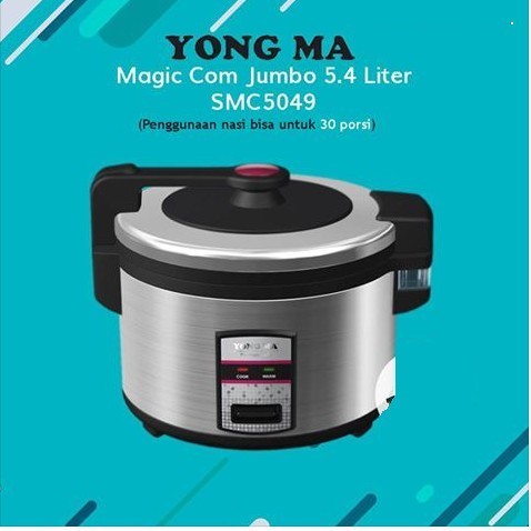 YONG MA Rice Cooker Jumbo 5.4 Liter 5049 / Magic Com - Garansi 1 Tahun