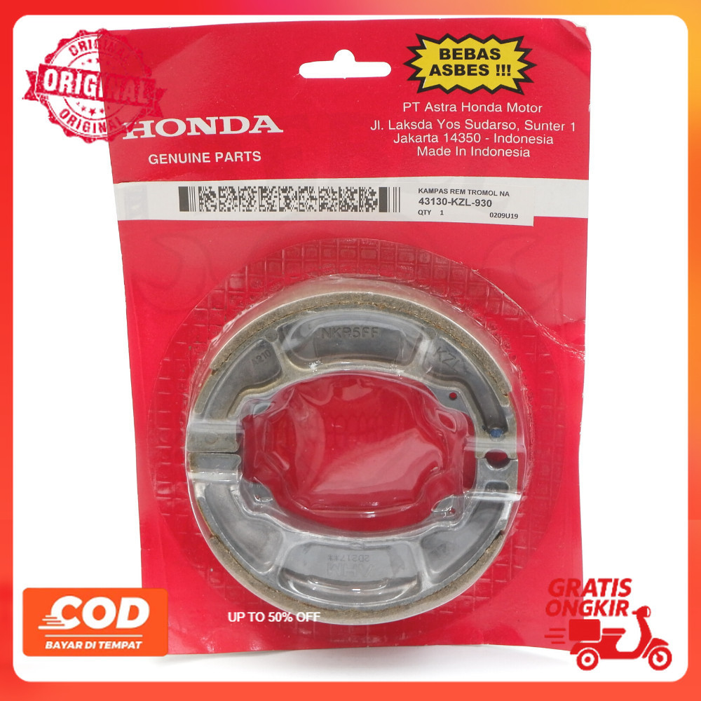 kampas rem honda beat Kampas Rem Tromol Belakang Honda Beat KZL ori rider motor part