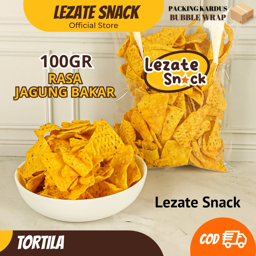 Tortila Chips Rasa Jagung 100gr Murah Gurih Renyah / Tortilla Chips Kiloan / Tortila Chip Snack / Do