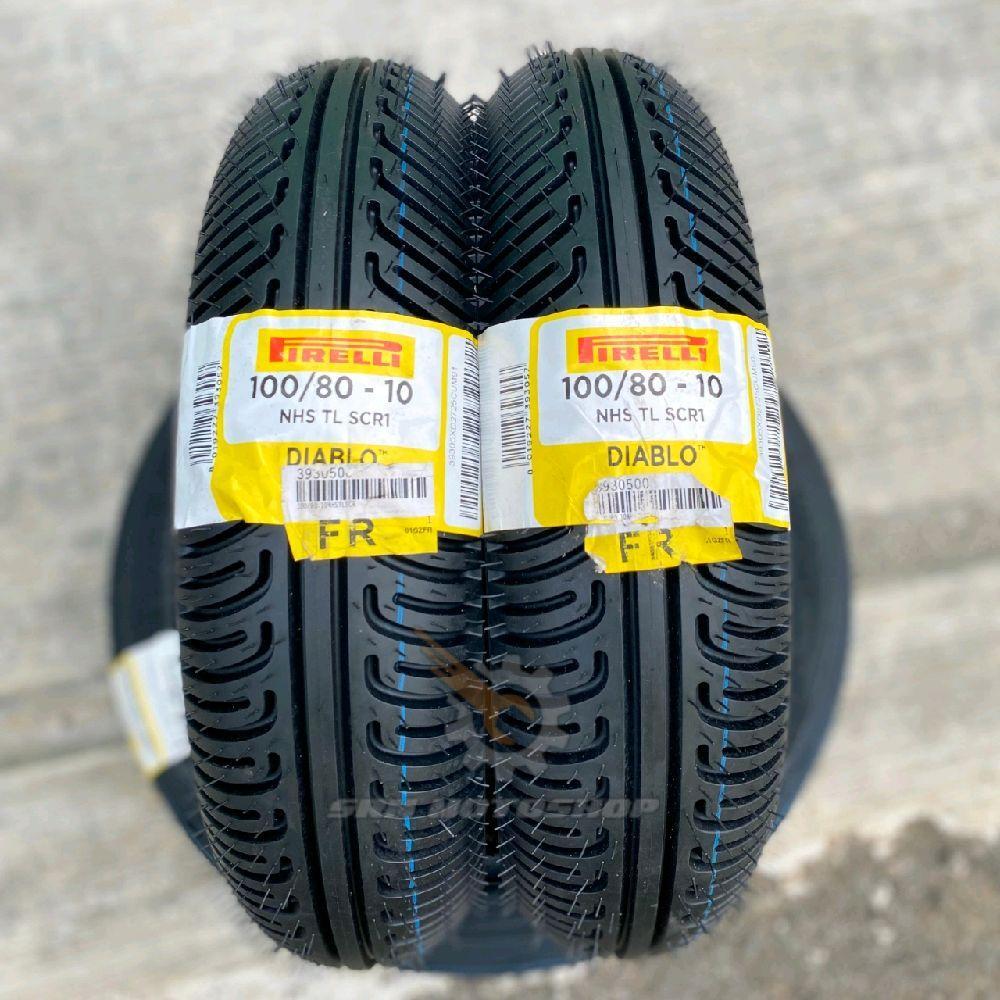 PAKET SEPASANG BAN PIRELLI DIABLO RAIN 100/80-10 NHS TL SCR1 SPECIAL COMPETITION