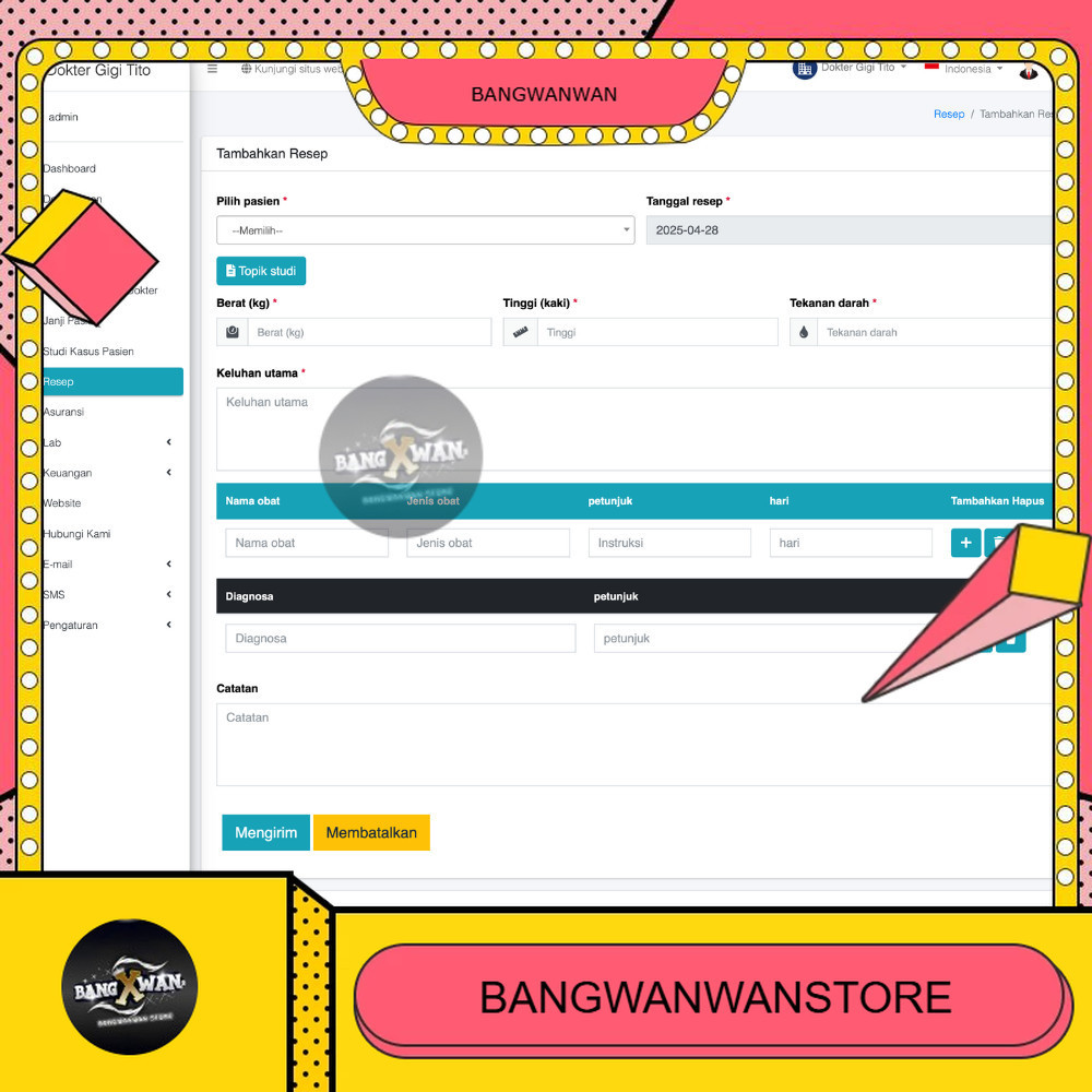 Software Aplikasi Klinik Dokter Gigi Umum Bahasa Indonesia Source Laravel BGW