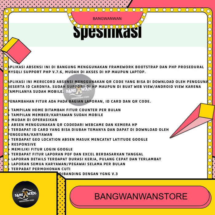 Source Code Sistem Informasi Absensi QR Code V4 Aplikasi Absen Online Karyawan Atau Siswa Program Be