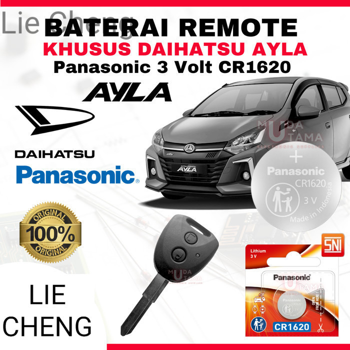 LC Baterai Remote DAIHATSU AYLA - ORIGINAL PANASONIC CR1620 | Battery Remote DAIHATSU AYLA | Baterai