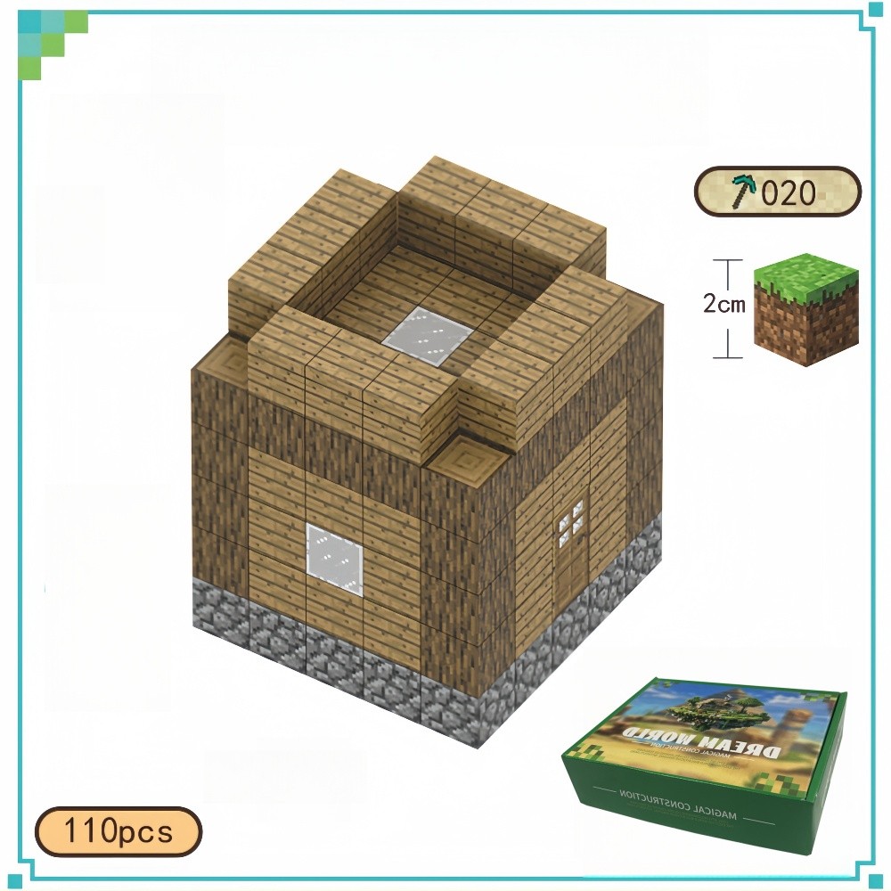 Magnetic Mine World Cube Building Blocks Magnet Word Set for Boys Girls Age 3+ DIY Model  Kids  Puzz