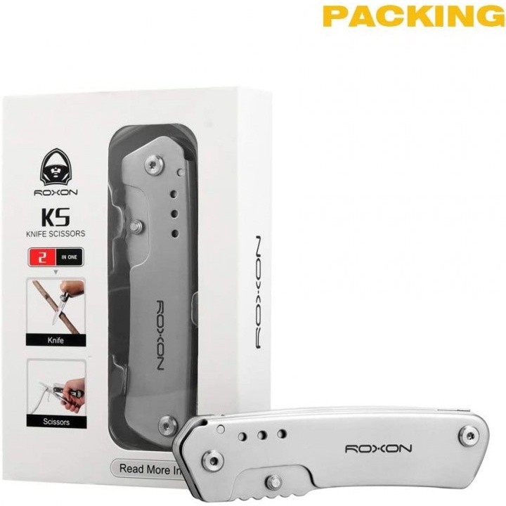 Bintang Ofc ROXON S501 - Pisau Lipat Mini 2 in 1 Camping Hiking - 2in1 Knife Portable Tools Outdoor 