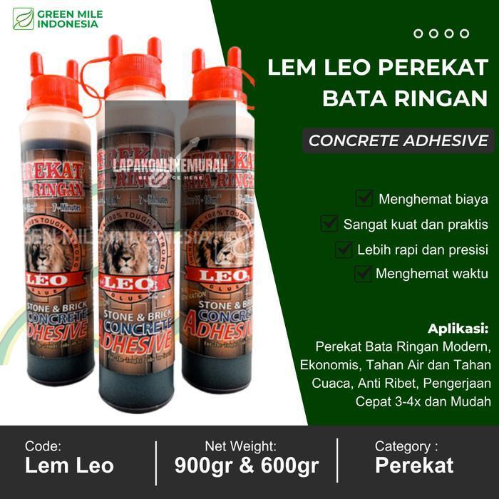 Lem LEO Bata Ringan (600 g) Adhesive Perekat Bata Ringan Putih Hebel Tempel Roster Gypsum LEO Pengga