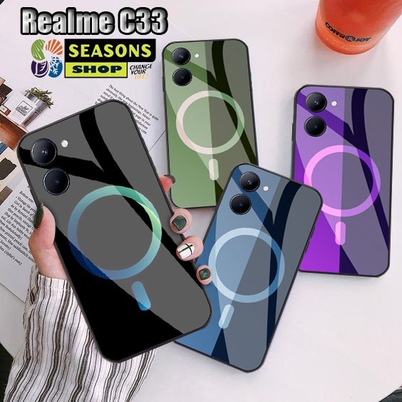 [Realme C33] Softcase Kaca Realme C33- Softcase Glass Glitter Realme C33 -  Softcase Realme C33  - C