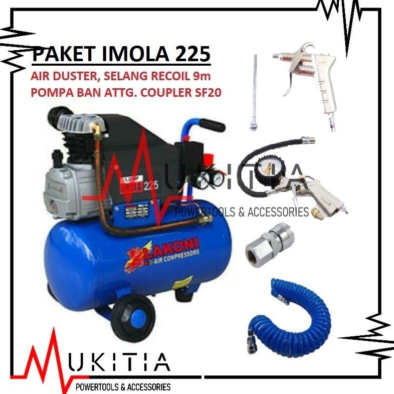 (MURAH) Lakoni Kompresor Angin Imola 225 - Kompresor Lakoni 2 HP Imola225 dengan Oli 2hp