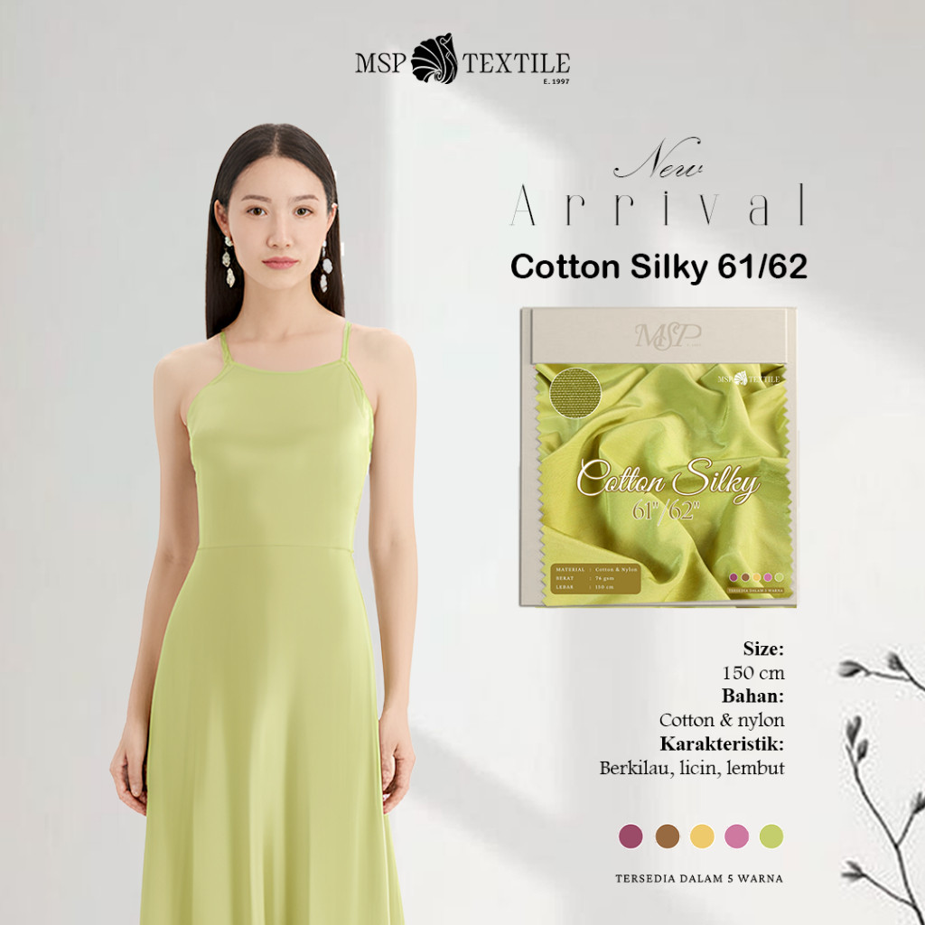 KAIN KATUN SILKY KUALITAS PREMIUM BAHAN UNTUK ATASAN BAJU KOKO BAJU TIDUR HIJAB TUNIK