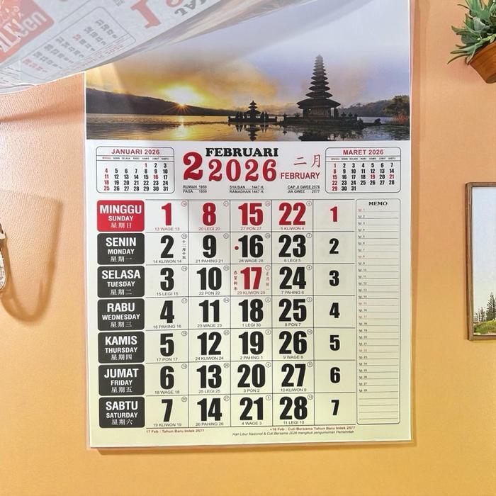 Kalender Dinding Kerja Gambar Pemandangan dan Masjid 2026 - KALENDER KERJA PEMANDANGAN Terlaris