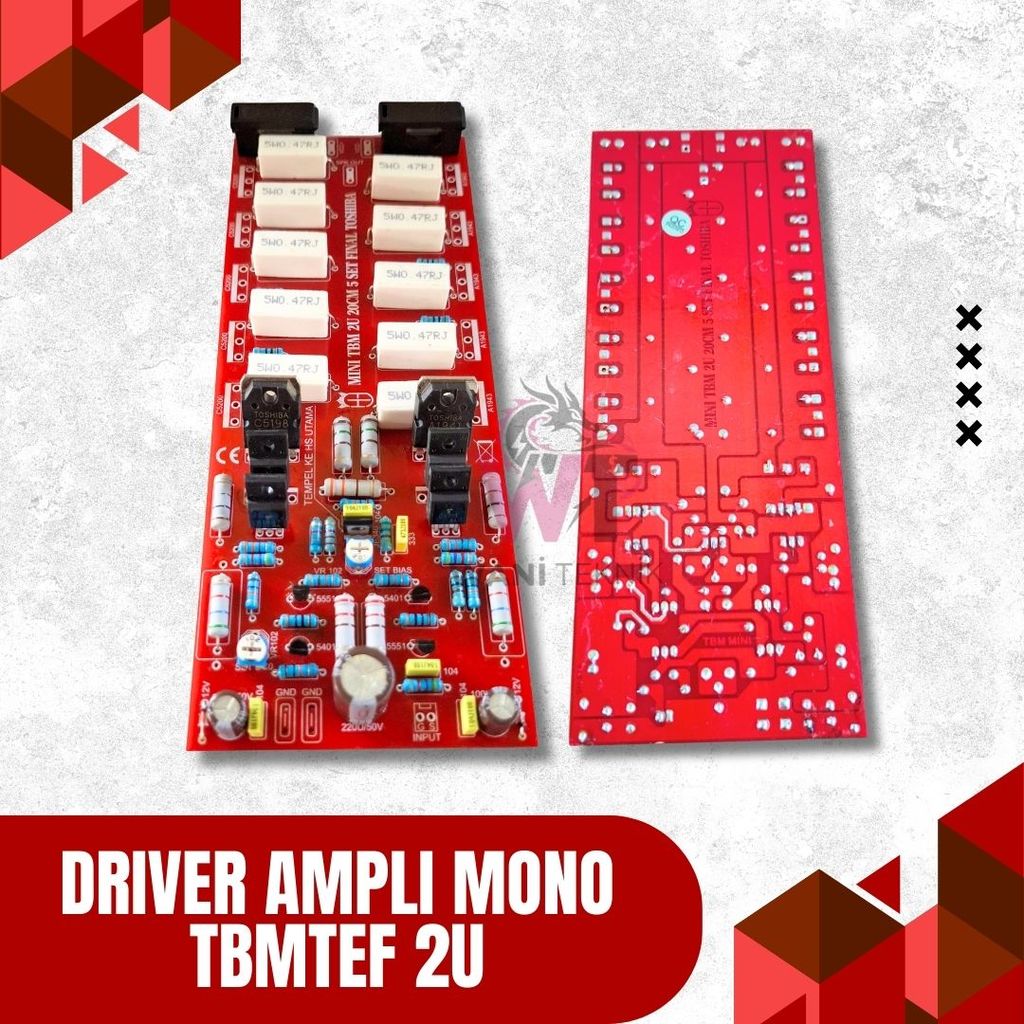 Driver Power Mono Mini TBM TEF 2U PCB 20x8cm ±25–45V DC Transistor Toshiba