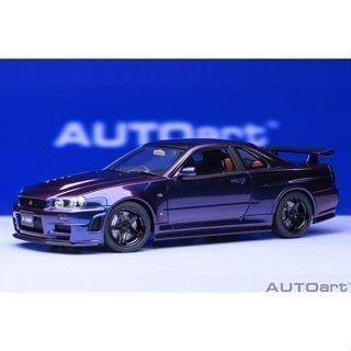 1/18 AUTOART NISSAN SKYLINE GTR R34 Z-TUNES PURPLE DIECAST NOT R32 R35