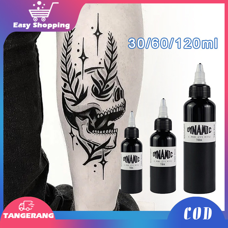 30ml 60ml 120ml TBK Tinta Tato Tattoo Ink Tinta Tato Dynamic Hitam Black Ink Tattoo Tato Pigmen Tint