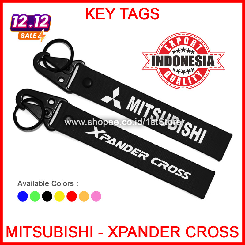 GANTUNGAN KUNCI MITSUBISHI XPANDER CROSS PREMIUM LOGO KEYCHAIN MOBIL HIGH QUALITY TOW TOWING STRAP K