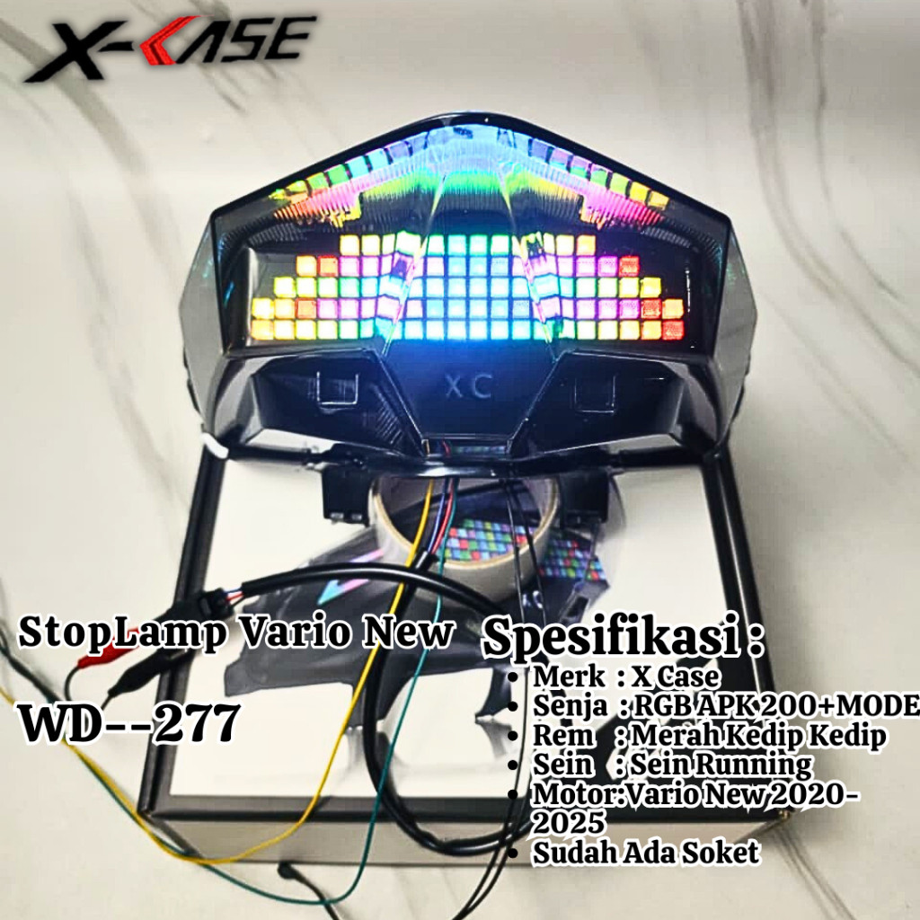 New Produk Stoplamp Vario New 125-150 Lazy RGB Pixel Apk 200+ Mode Lampu Stop Vario 125 new Leji RGB