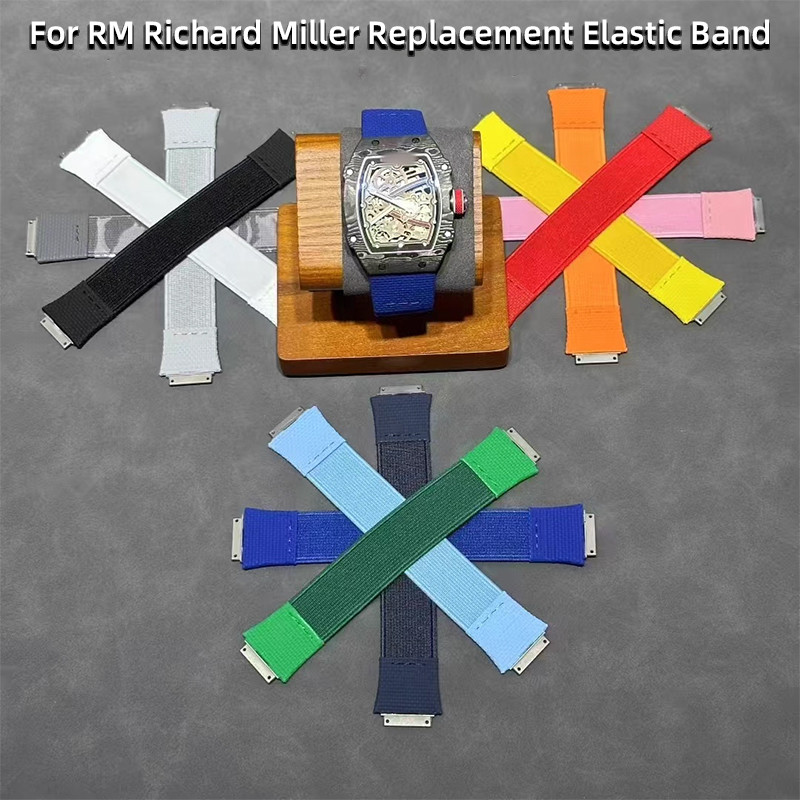 Handmade Customization RM67-01 67-02 35-02 FKM Nylon Elastic Band Watch Accessories for Richard Mill