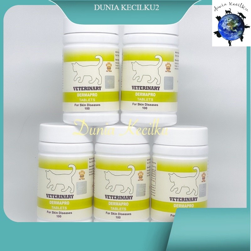 Raid All Dermapro Tablet Obat Sakit Kulit Anti Jamur Gatal Scabies Pada Kucing isi 100 Tablet