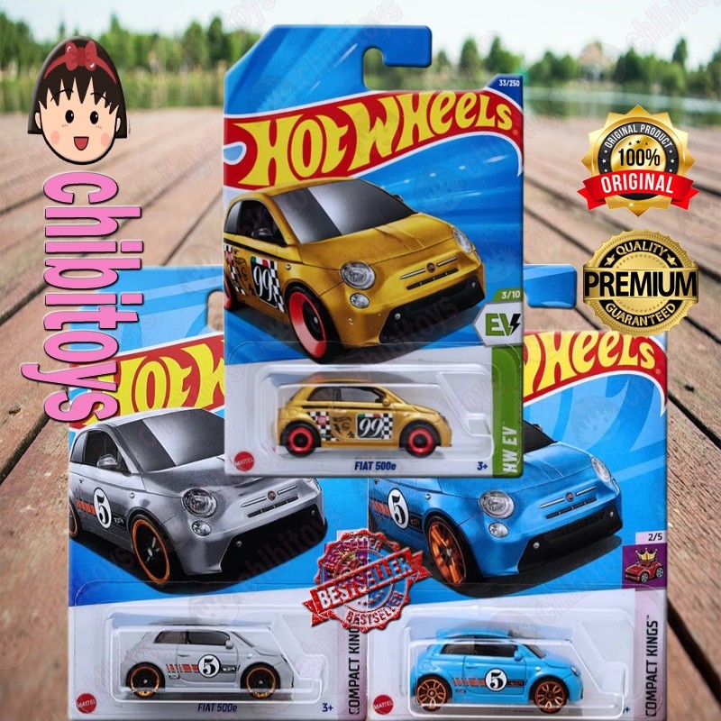 Hot Wheels Fiat 500e Abu Biru Gold Diecast Mattel