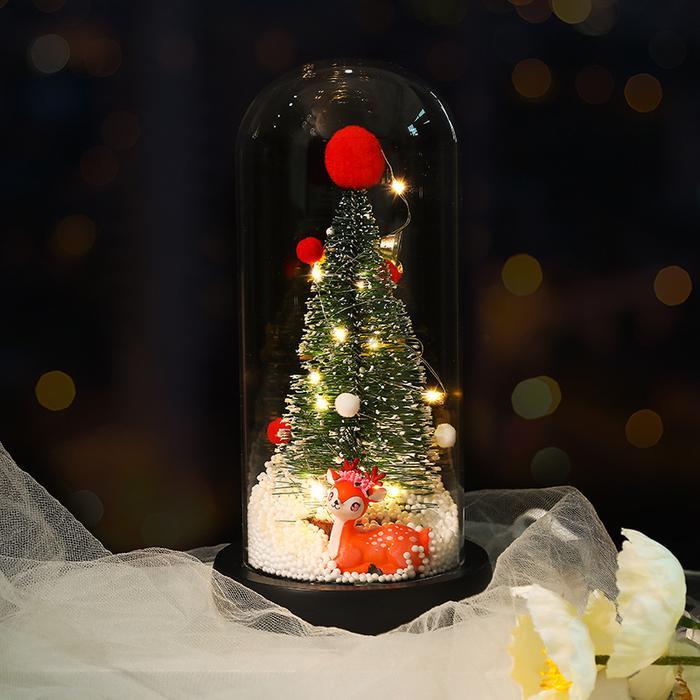 Lampu LED Natal Dekorasi Beauty And The Beast Rose Beauty Hampers Natal Pajangan Kado Hadiah Couple 