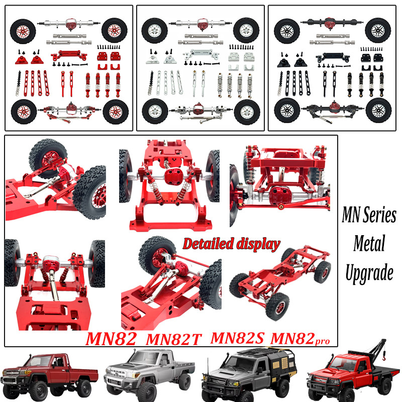 Metal Upgrade Kit for NM82T, MN82S, MN82, MN82Pro 1:12 Scale Metal Upgrade Large Kit Package RC Car 