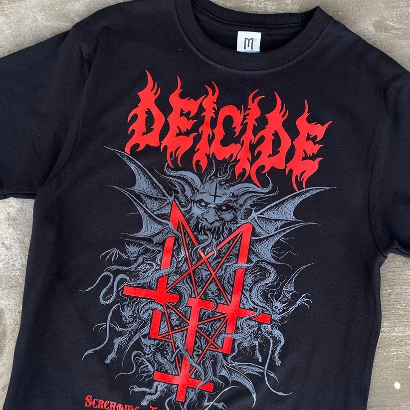 KAOS SCREAMING ANCIENT INCANTATIONS - DEICIDE T-shirt Pria