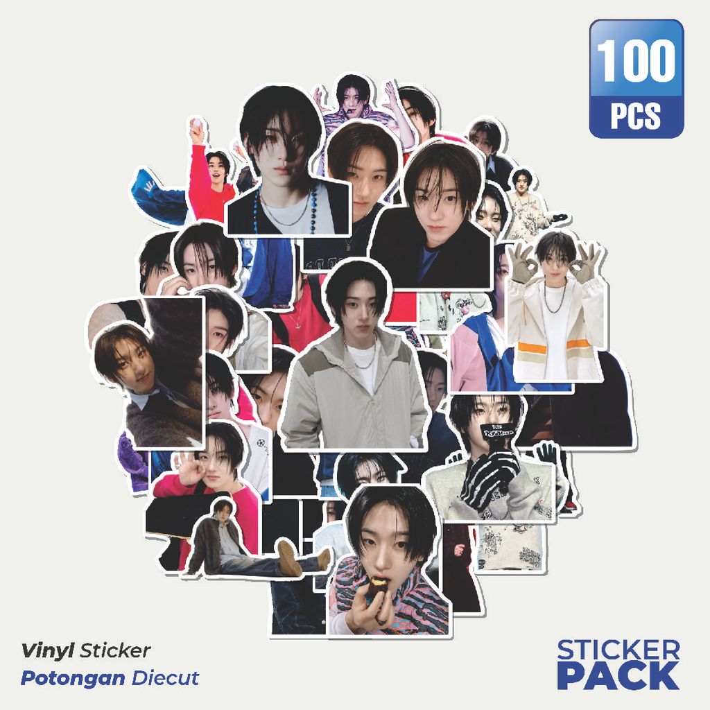 MURAH 100 PCS Stiker Lee Gyehun (Kickflip) Waterproof Aesthetic- Untuk Laptop, Motor, dan Helm - Pap