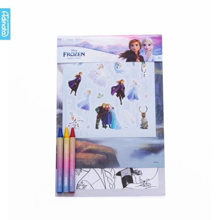 Coloring Sticker Story Book Adinata Activity anak buku mewarnai cerita - Frozen