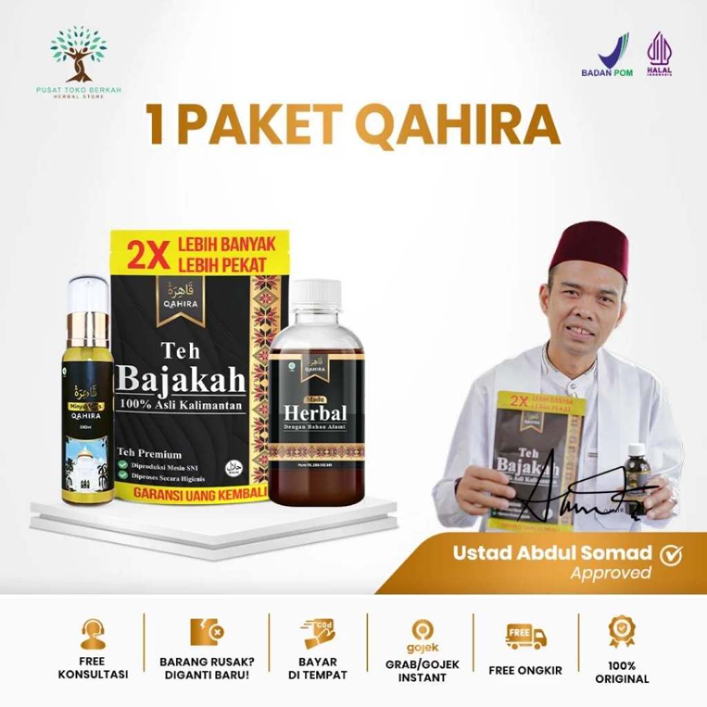[ Promo ]  Qahira - Teh Bajakah Qahira 1 Pcs | Teh Bajakah Herbal Original Bantu Atasi Benjolan