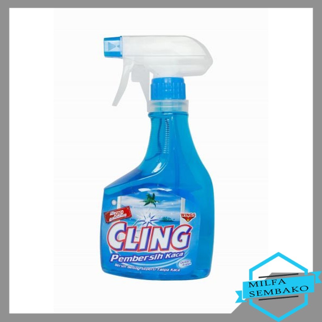 HS336 CAIRAN PEMBERSIH KACA CLING BOTOL SPRAY 425 ML CLING PEMBERSIH KACA