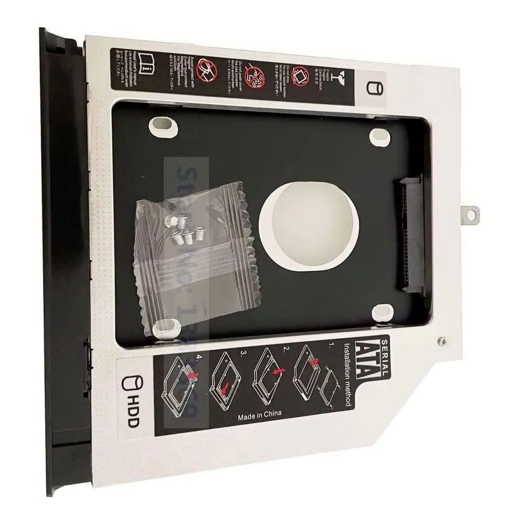 95mm 2nd 25 SATA Hard Drive SSD HDD Optical bay Caddy Frame Adapter for Lenovo IdeaPad 330C With Bez