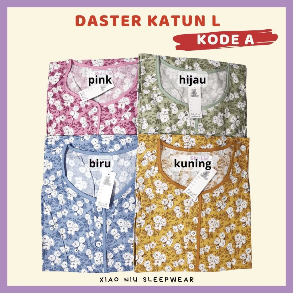 Daster Katun Busui Siu Lie Size L / Daster Jumbo