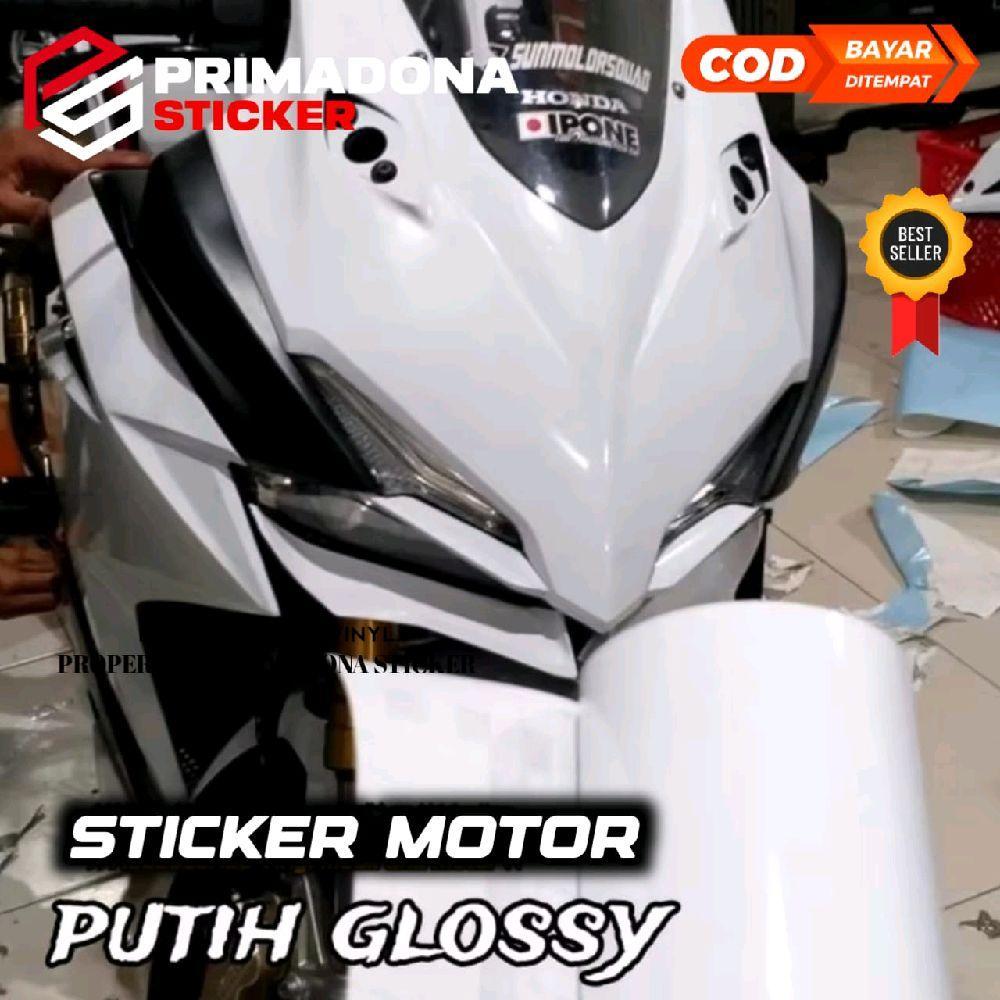 Stiker Skotlet Putih Glossy Skotlet Motor Warna Putih Putih Doff kualitas premium