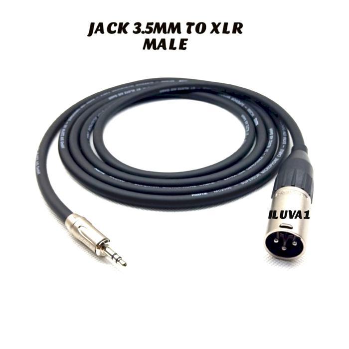 NEW-[ Accessoris Cable ] kabel klotz jack 3.5mm stereo to canon xlr male amphenol 1 meter - 50 CM