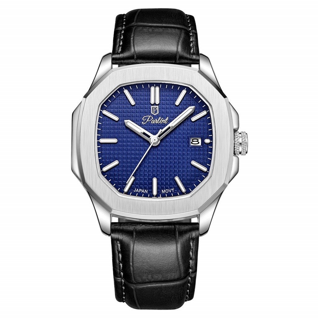 Jam Tangan Pria Parlent Phoenix Kulit Hitam Elegan