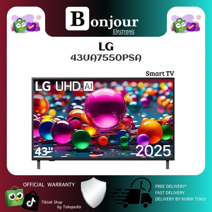 Smart TV 43UA7550PSA LG 43 Inch 4K UHD LG UA7550PSA 43 Inci LG UA7550 [NEW 2025]