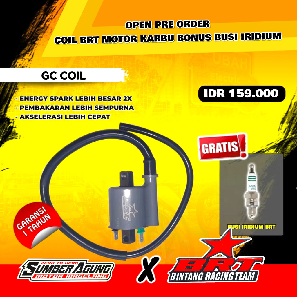 TERLARIS COIL KOIL BRT GC COIL KARBU BEBEK MATIC GRAND KARISMA SUPRA JUPITER VEGA SHOGUN SMASH BEAT 