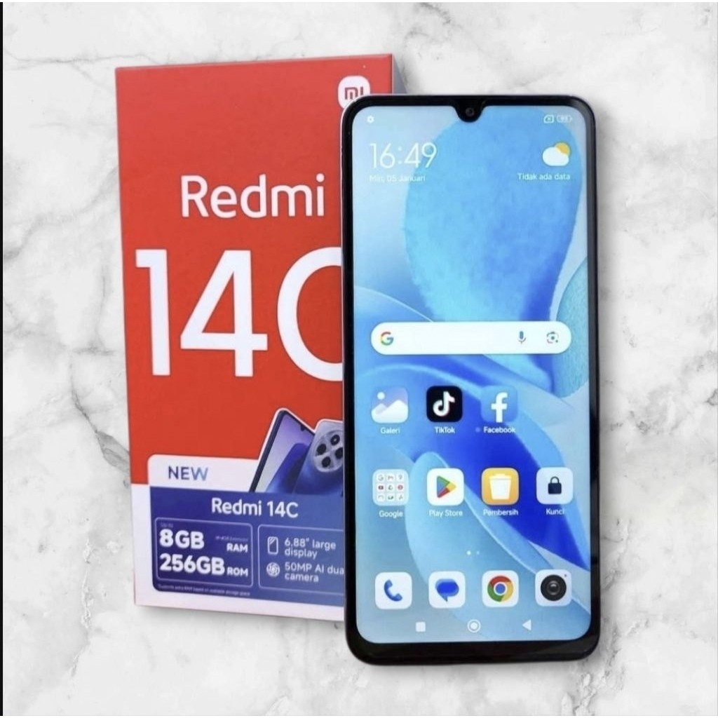 xiaomi redmi 14c versi ram 8 256gb dan ram 6 128gb hp second original ya silakan di order