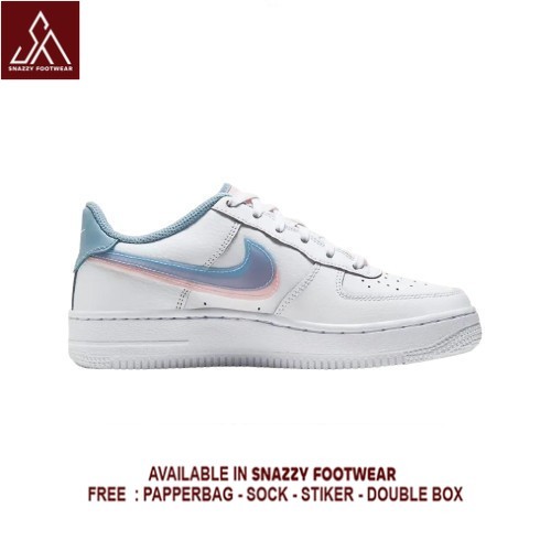 Sepatu Sneakers Nike Air Force 1 Low LV8 Double Swoosh Light Armory 100% Original Unisex