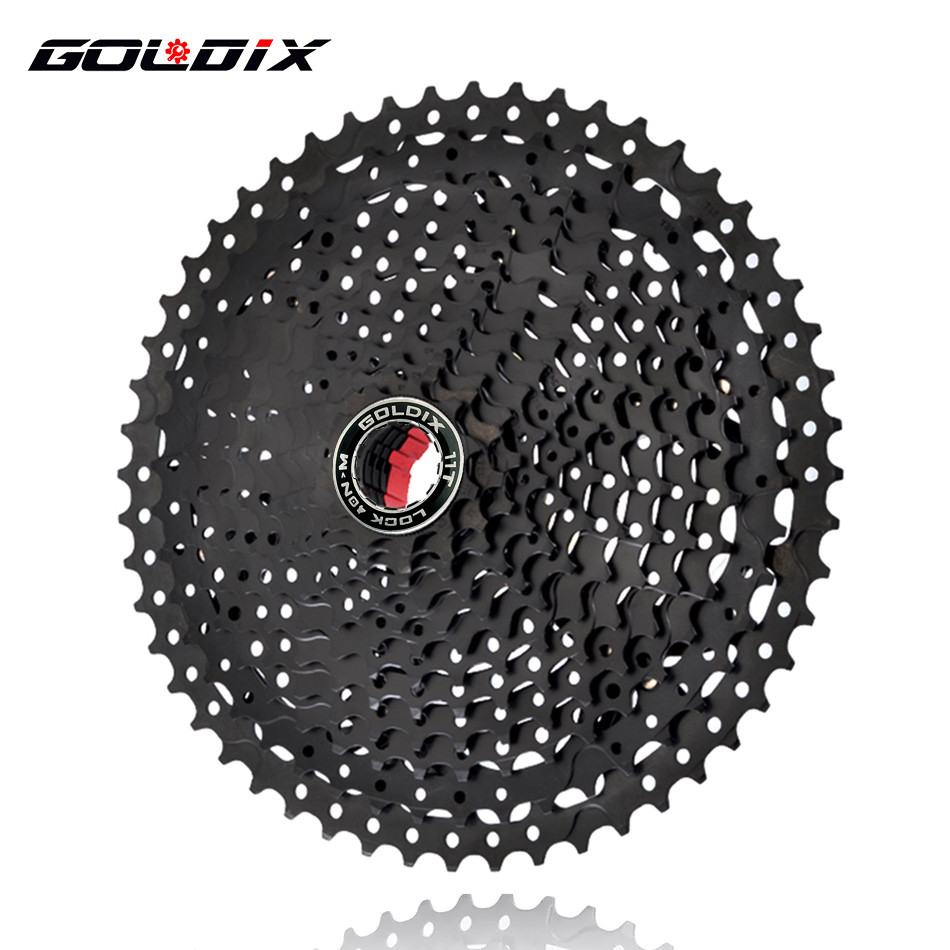 GOLDIX Black MTB Cassete 8/9/10/11/12 Speed 40/42/46/50/50T K7 8/9/10/11/12v Bicycle Freewheel Bicyc