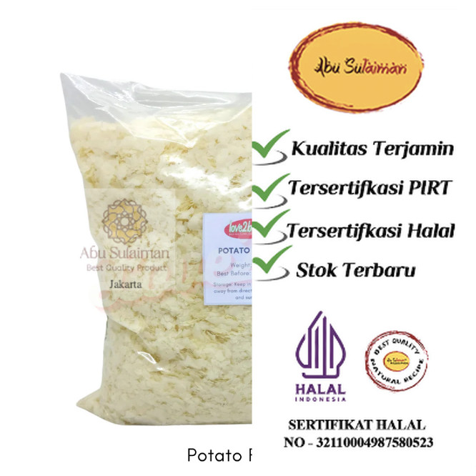 Potato Flakes 1 kg Tepung Kentang  Kentang Bubuk Instan  Mashed Potatoes  Potato Powder  Potato Flou