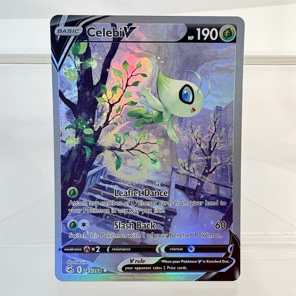 PKM Cards Charizard Vmax Dragonite Celebi Sylveon Vmax Single Foil Cards Classic Game Collection Car