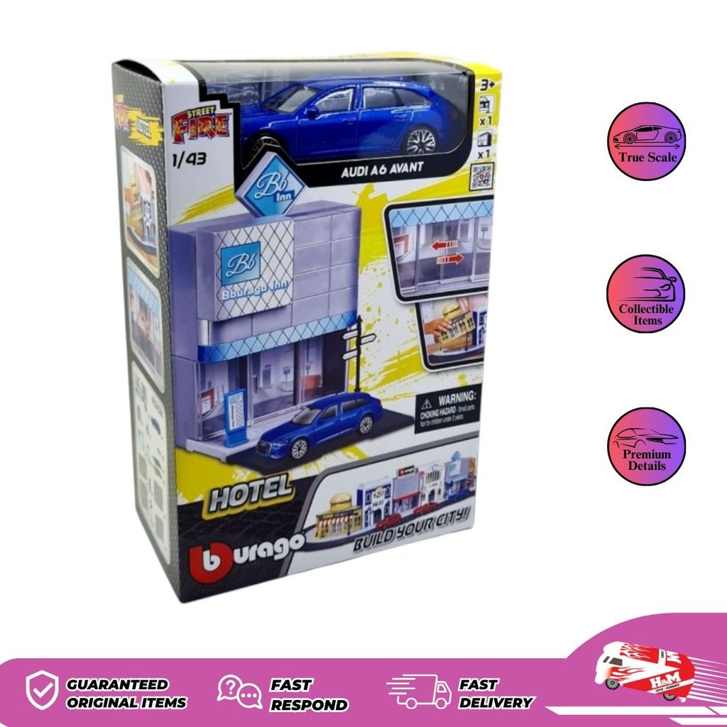 Bburago Street Fire Car Hotel